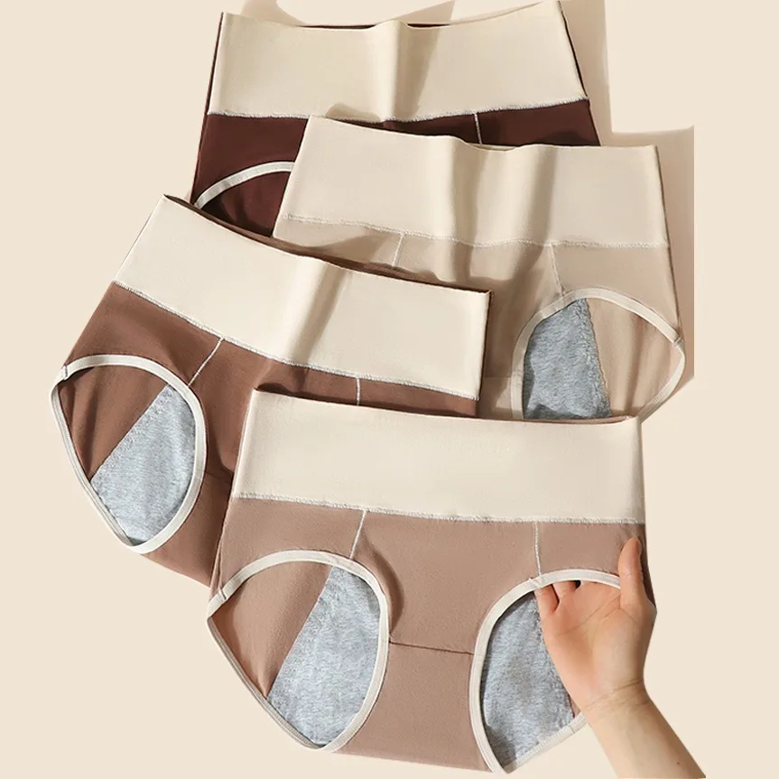 3-Pack Leak-Proof Teen Girls Period Underwear Breathable Soft Washable Reusable Menstrual Briefs