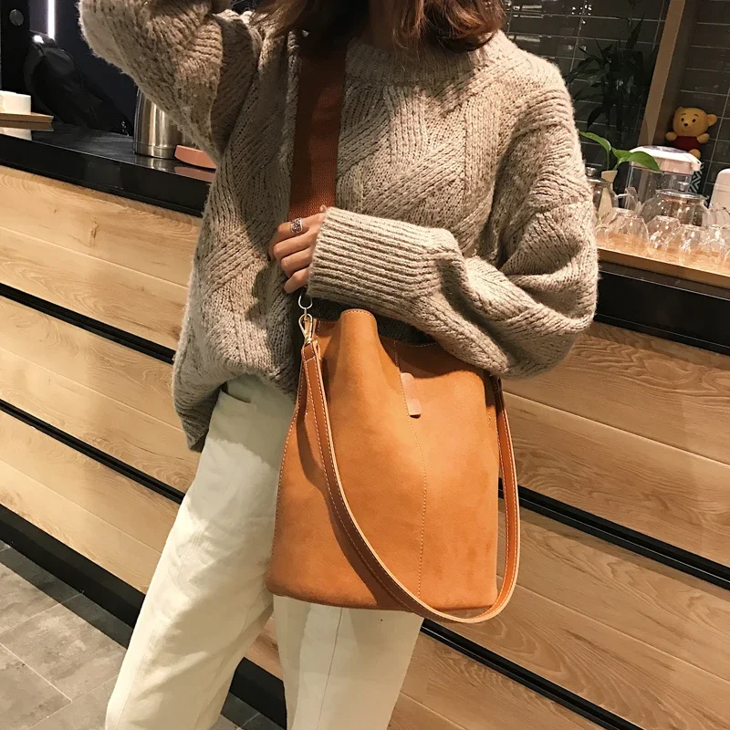 Designer Handbags Ladies Bucket Bag PU Leather Shoulder Bags Large Capacity Crossbody Bags for Women 2023 New Tote Bag