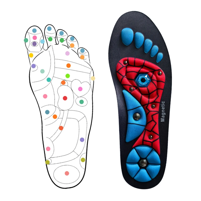 2Pcs/4Pcs NEW Plantar Acupoint Massage Insoles Men Women Magnetic Therapy Massage Insole Arch Support Orthopedic Shoe Pads
