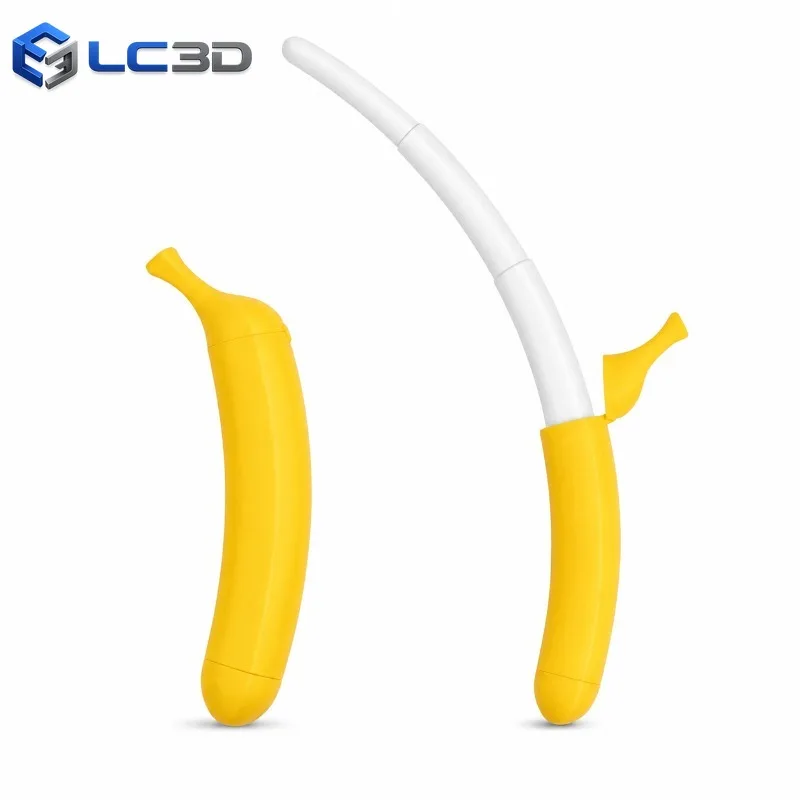 3D Printed Banana Telescopic Sword Portable Fidget Toy Simulation Fruit Prop Creative Desk Decor Gift