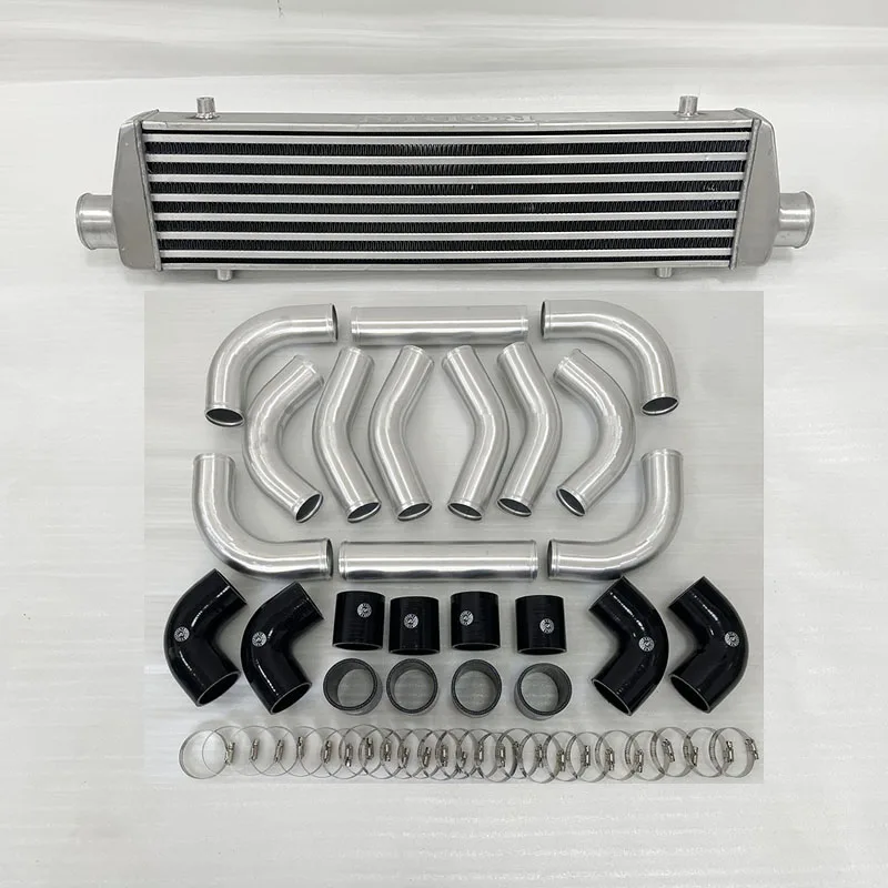 

Front Mount intercooler Universal Turbo Intercooler 550x140x65 2.0" Intercooler Pipe Aluminium Pipe Tube Hose Kit