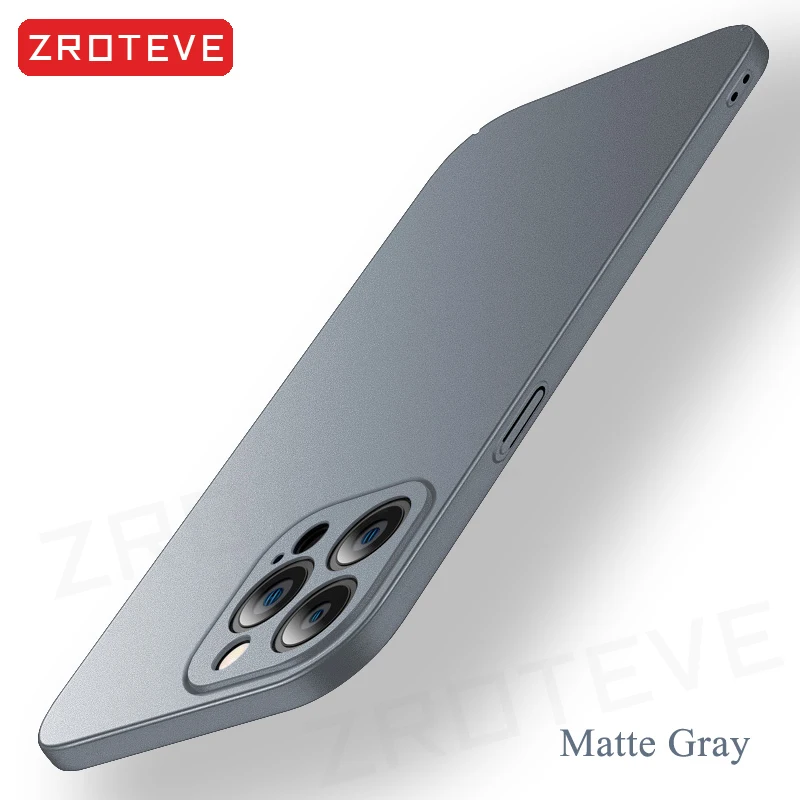 Handyhüllen für iPhone Air 17 16 18 Pro Max 17e 16e 15 14 Plus 13 Mini, ZROTEVE Ultradünne Matte Hartschale aus Kunststoff – Detail 26