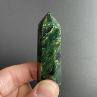 Natural Raw Gemstone Emerald Wand Point Decoration Polished Quartz Crystal Tower Reiki Healing Obelisk