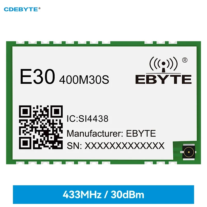 In Stock SI4438 RF Wireless Module 433/470MHz E30-400M30S(4438) 5.6KM Long Range IPEX/Stamp Hole Antenna SMD SPI Wireless Module