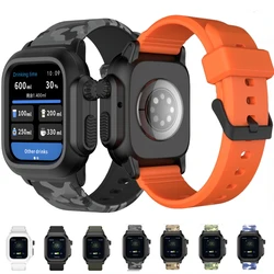 IP68 Waterproof Cover For Apple Watch Case 45mm 44mm 41mm 40mm 42mm Outdoor Sport Silicone Wristband iWatch 9 8 7 6 5 4 SE Strap