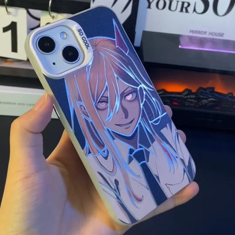 3D Chainsaw Man Power Handyhülle für iPhone 17ProMax 18 12 13 14 15 16 17 Pro Max Plus 18pro Blood Devil Girl Stoßfeste Hülle