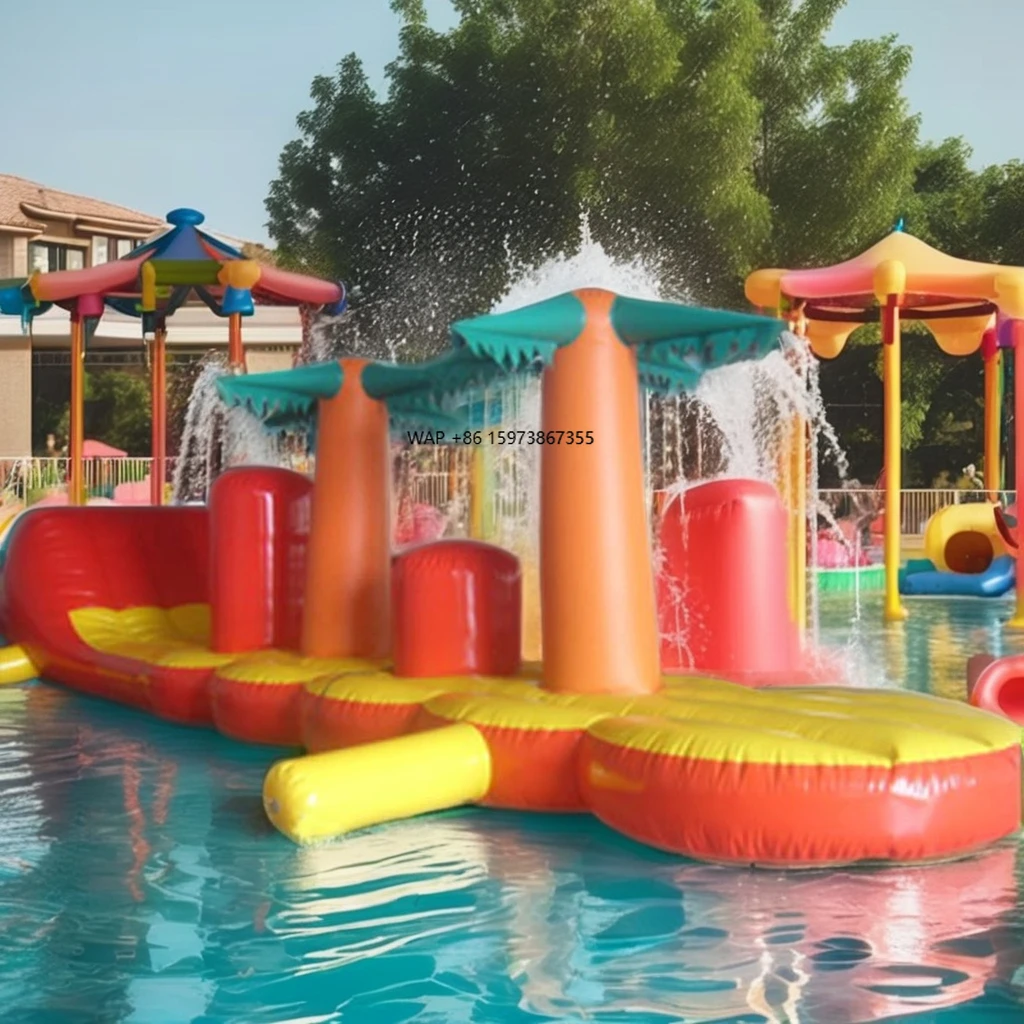 

Оптовая продажа: Высококачественный надувной водный парк-обstacle course из ПВХ (0,6 мм), длина 8 м, для детских игр, U-SWP-001