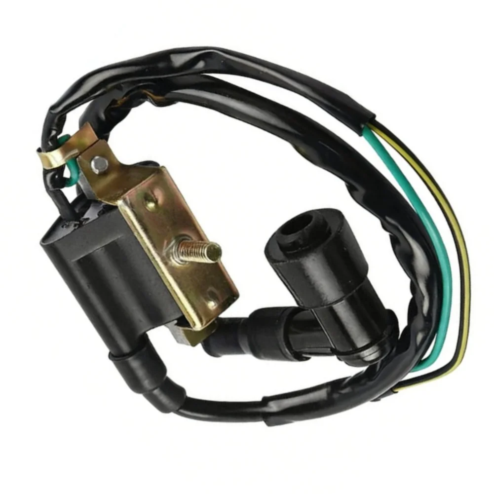 For Go Kart Black High Voltage Coil Dependable Ignition For Machinery Ignition Coil Reliable Spark Improved Starting Efficiency