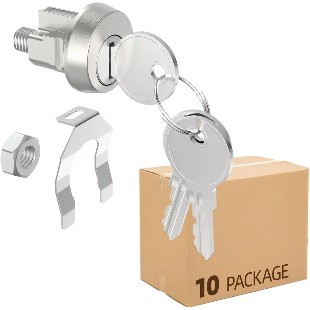 

Замок для почтового ящика L-1172C National Mailbox Lock Replacement C9100 - с 3 ключами, замена или замок для почтового ящика - упаковка 10 штук