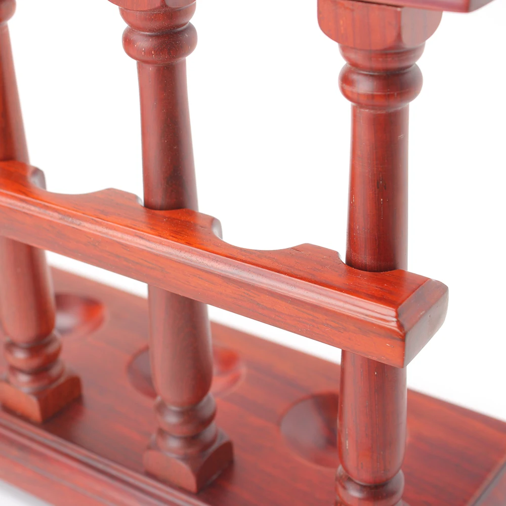 MUXIANG 7-position tobacco pipe wooden frame Imported rosewood wooden frame Desktop vertical ornament L：470mm W : 90mm H : 270mm