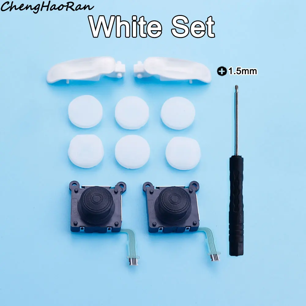1 set 3d analoger Joystick für psv 2000 r l Auslöse knopf & Silikon abdeckung kappen satz für ps vita 2000 Controller Ersatzteile – Detail 6