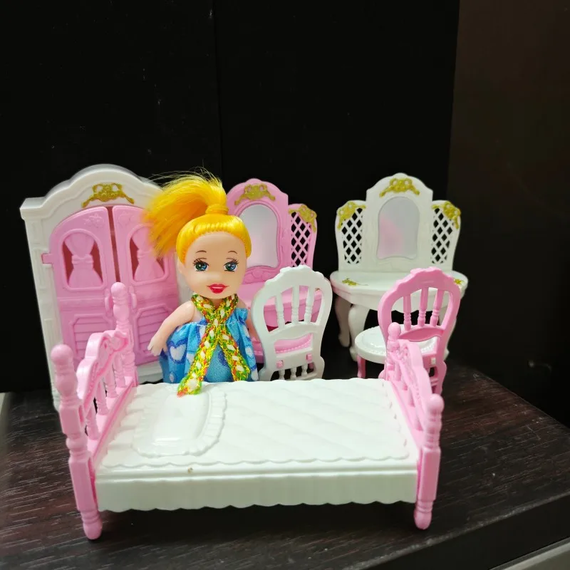 Muebles y accesorios de casa de muñecas en miniatura Kawaii