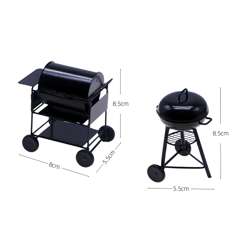 1 szt. Symulacja Grill na świeżym powietrzu Grill Model domku dla lalek miniaturowe ozdoby narzędzie do grillowania Mini meble domek dla lalek zabawka kuchenna