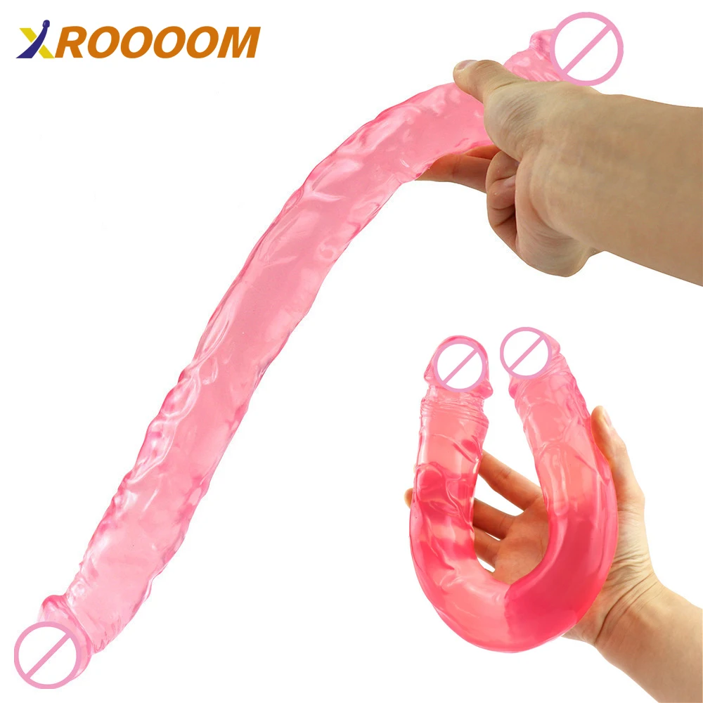 

Realistic Double-Ended Dildo Adult Toy Lesbian,Silicone Double Sided Dildos for Women,Flexible Dong for Vaginal G-spot Anal Play