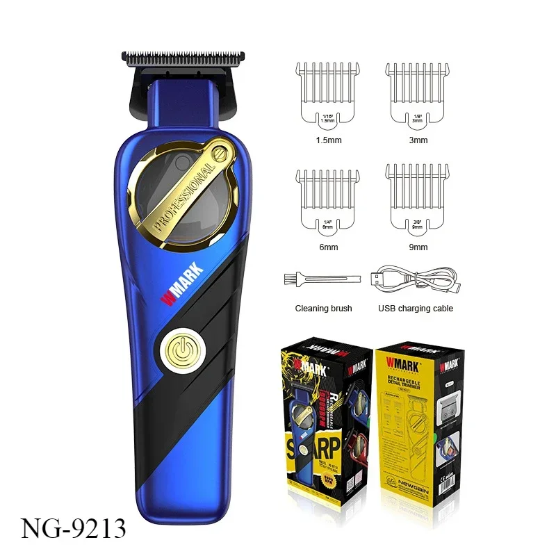 WMARK New NG-9213 Brushless Motor Engraving Rechargeable Hair Clipper DLC Blade High-grade Trimmer for Men