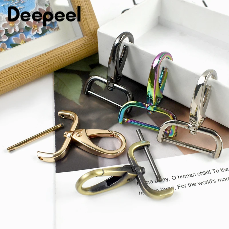 

5Pcs 13-38mm Detachable Swivel Lobster Clasp for Keychain Metal Buckles Bag Strap Carabiner Clips Dog Collar Removable Snap Hook