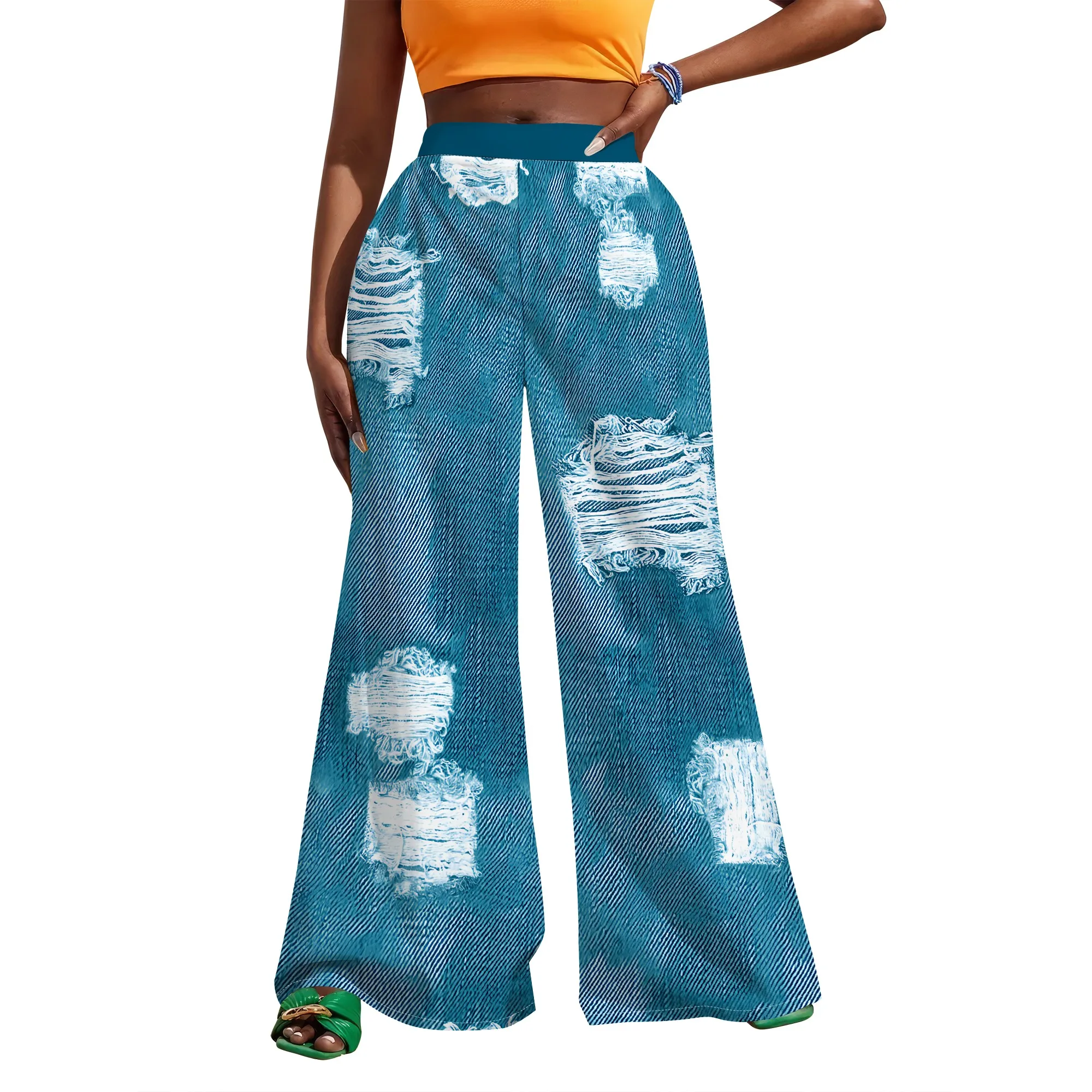 Summer Sleeveless Maxi Dress Colorful Abstract Print High Neck Bodycon Holiday Outfit