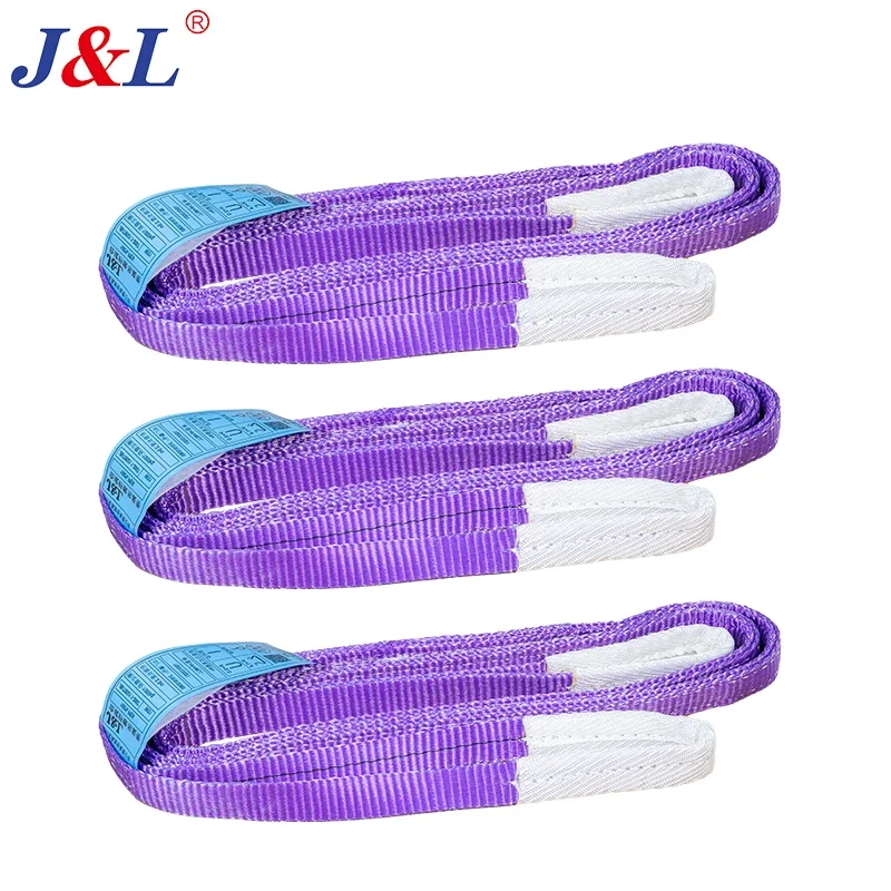 1T Webbing Sling Polyester/polypropylene 6:1 7:1 EN Standard Customized OEM ODM Polyester Sling