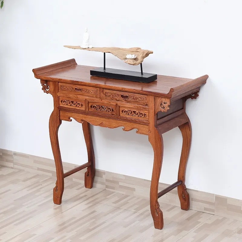 For Mahogany Rosewood Table Entrance Living Room Shentai Buddhist Incense Table Solid Wood Furniture Home Decor