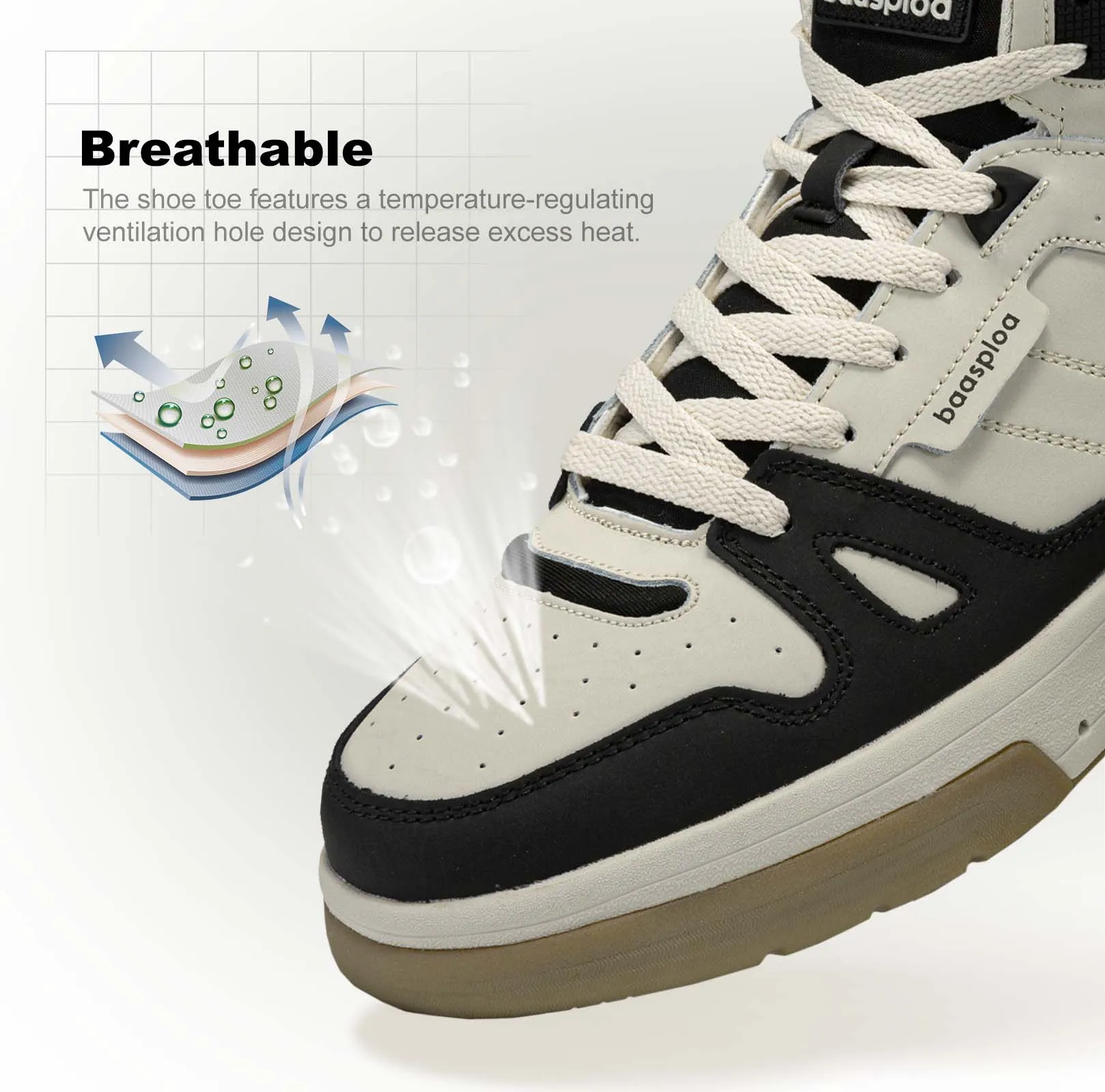 Baasploa Men Winter Sneakers New Fashion Waterproof Plush Warm Skateboard Shoes Male Outdoor Casual Non-Slip Cotton Shoes