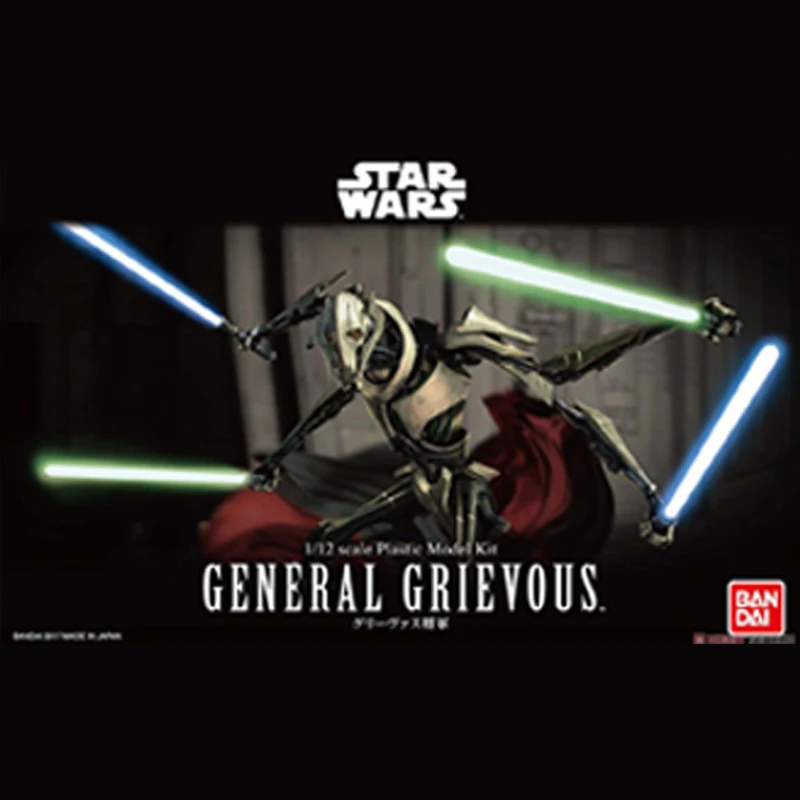 Bandai Iginal Star Wars 1/12 General Grievous Anime Model Action Figures Assemble Model Kit