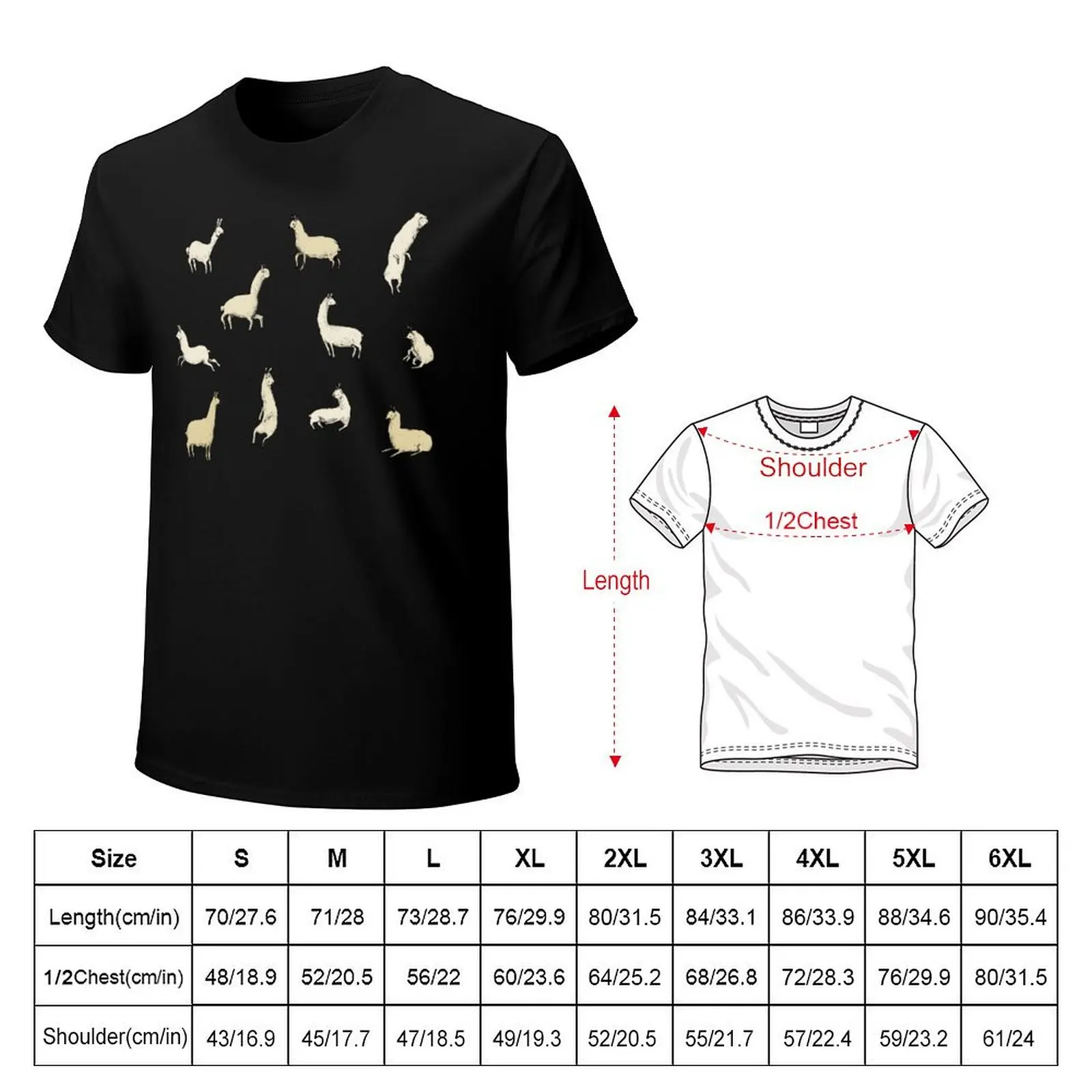 Llamas T-Shirt Festive Simple T-Shirt