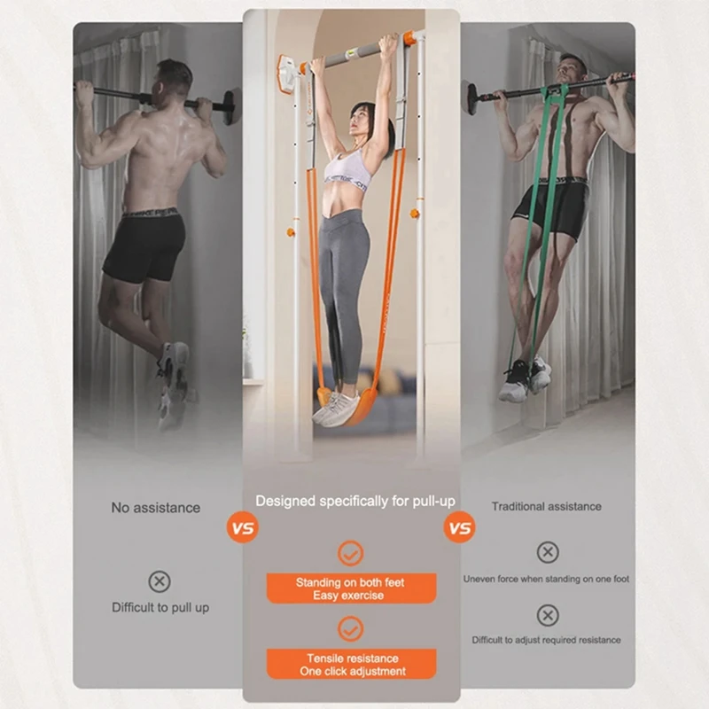 Pull Up Assist Band สายรัดยืดหยุ่นแบบปรับได้ Band Heavy Duty Resistance Bands สําหรับ Chin Up Home Work Out