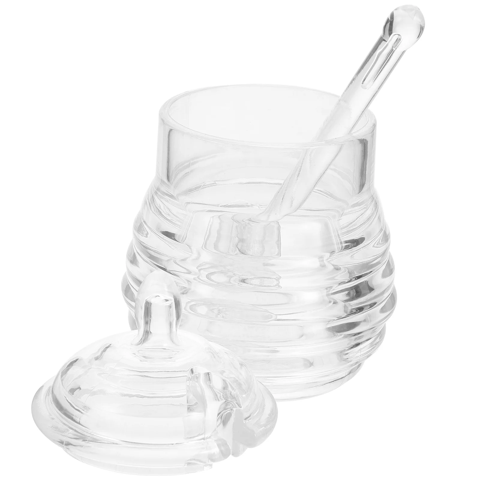 

1 set Jar Transparent Storage Container for Tea Candy Kitchen Essentials Small Bottle PC Container Honey Dispenser Honey for Dry