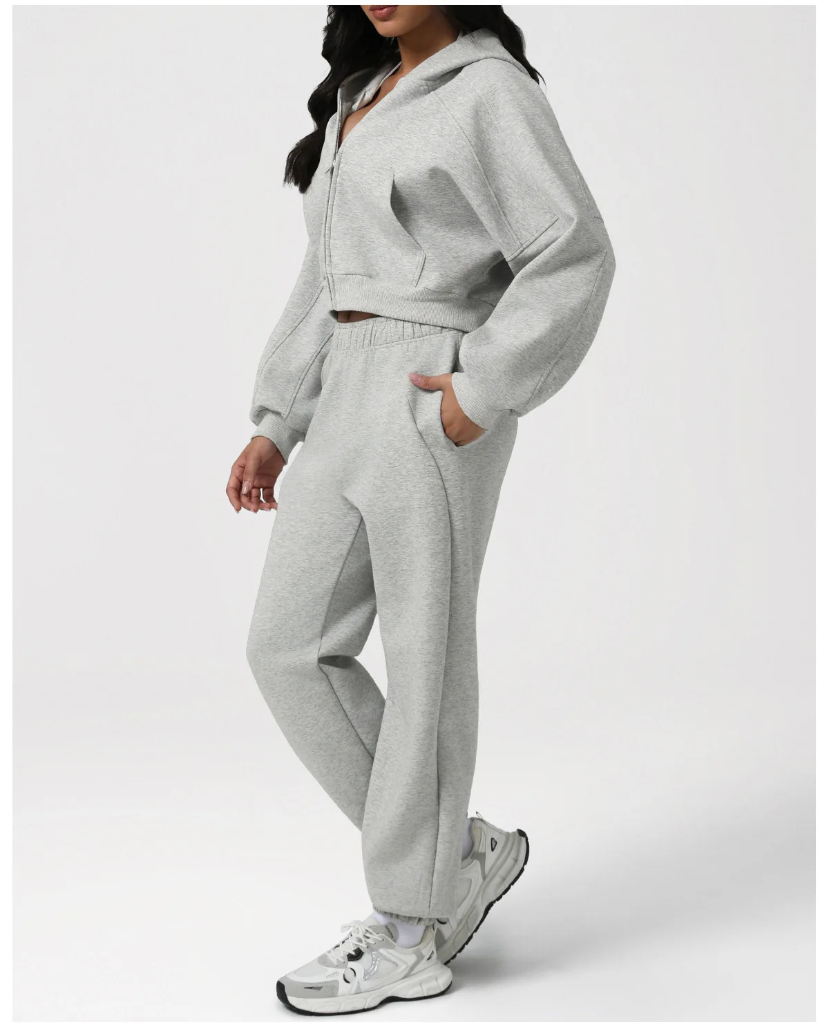 جديد الخريف الشتاء عارضة فضفاض الرياضة الجري مقنعين سترة السراويل لينة تنفس الحرارية المرأة اللياقة البدنية اليوغا مجموعة