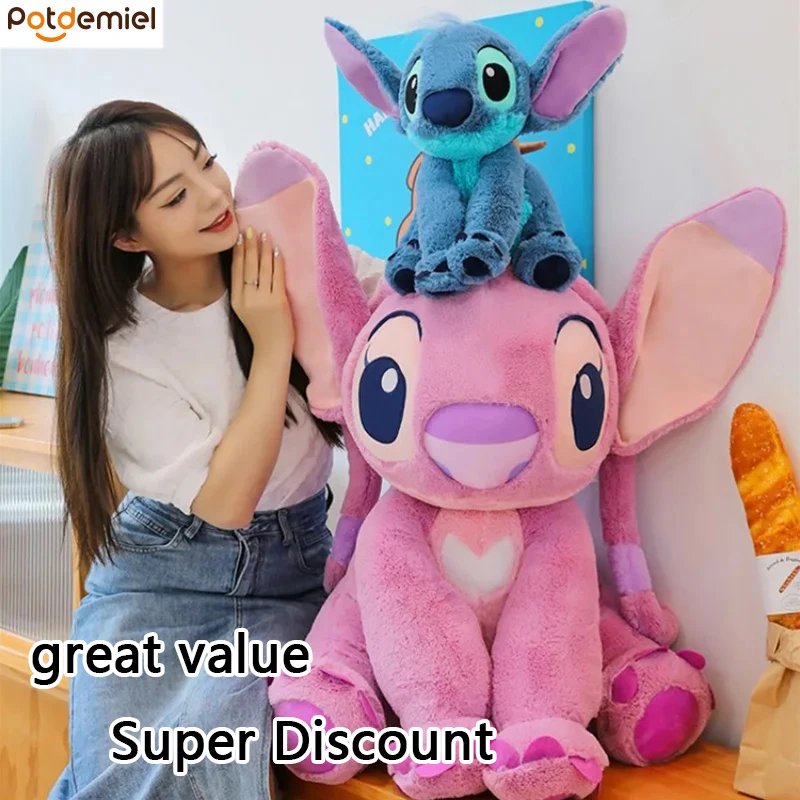 

Мультфильм аниме Лило и Стич плюшевые куклы Kawaii Stitch украшение для комнаты девушки большая плюшевая подушка подруга подарки на день Святого Валентина