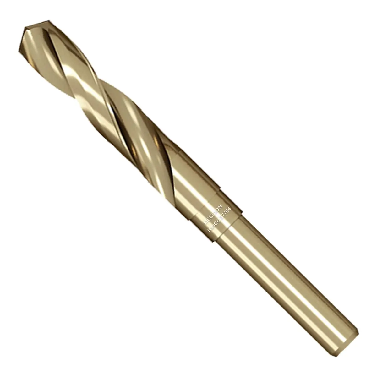 

Cobalt Drill Bit 37/64 Inch, High Speed Steel M35 Reduced Shank Twist Drill Bit for Metal, Stainless Steel