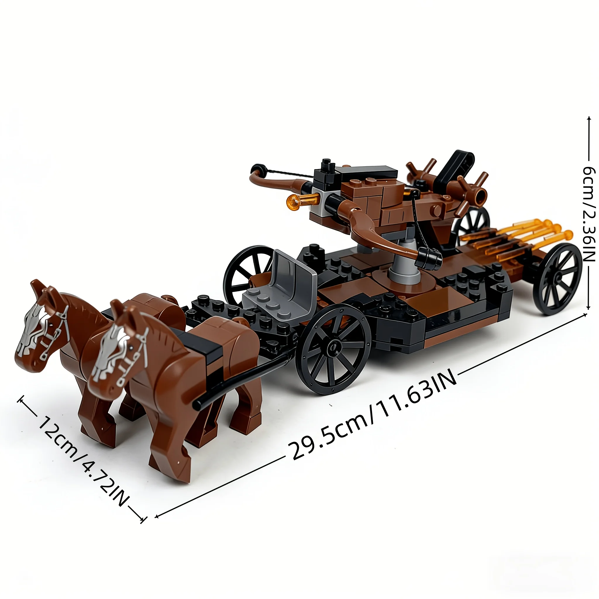 MOC Bausteine Montage Spielzeug Set Mittelalterlichen Wagen Serie Wagen Stadt Modell DIY Bausteine Spielzeug Festival Geschenk – Detail 17