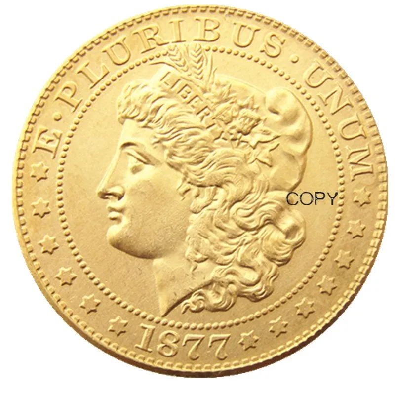 US 1877 Morgan Half Dollar monete da copia placcate in oro