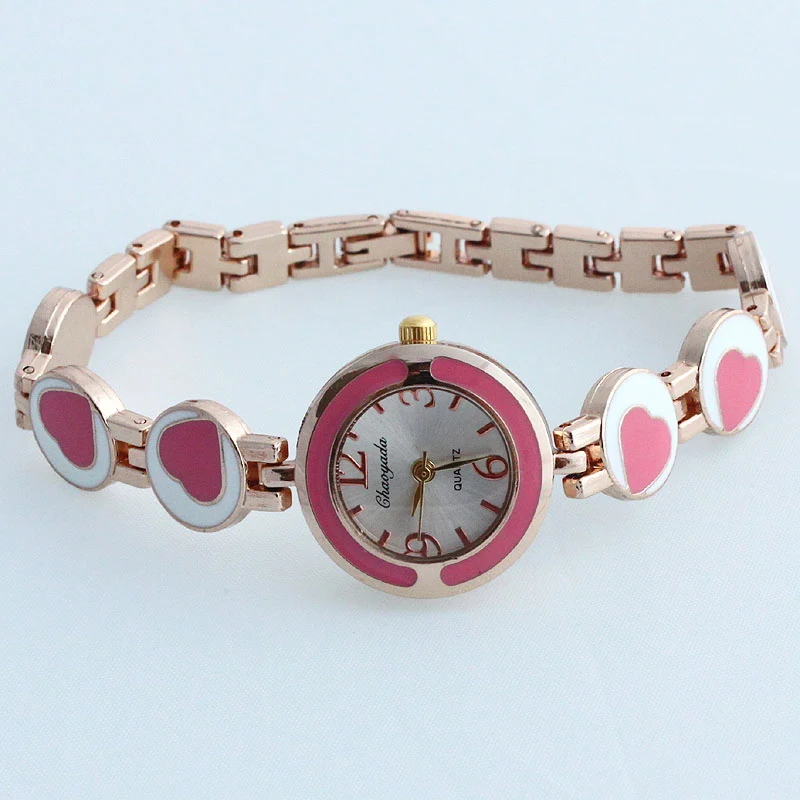 10pcs/Lot Mixed Bulk Heart strap Rhinestone Lady Women Watches Girl Gift alloy watches Quartz Fashion Crystal Wristwatch O25M4