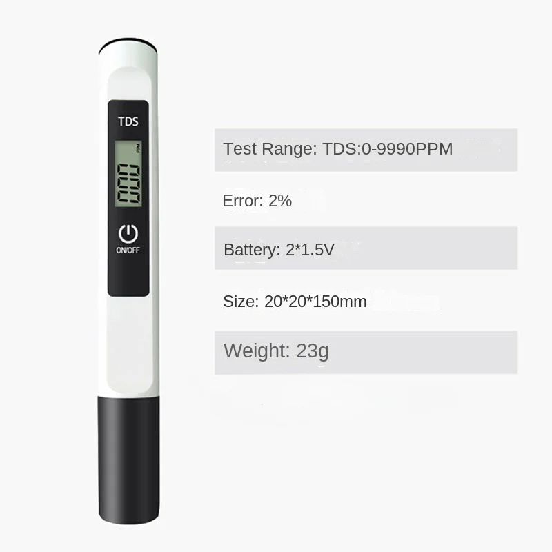 Medidor TDS Digital Salinidade Tester, Caneta Portátil Teste De Água Do Agregado Familiar, Piscina De Água Salgada e Peixes Pond Teste Ferramentas