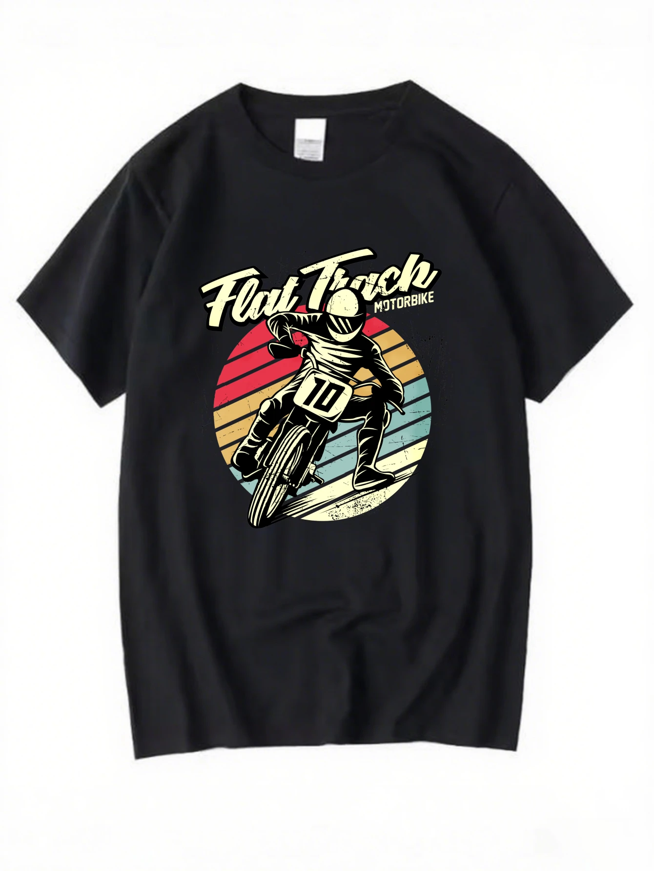 

Retro Sunset Bear Graphic T-Shirt for Men, Outdoor Style Short Sleeve Tee, Bear Sunset Print Tops