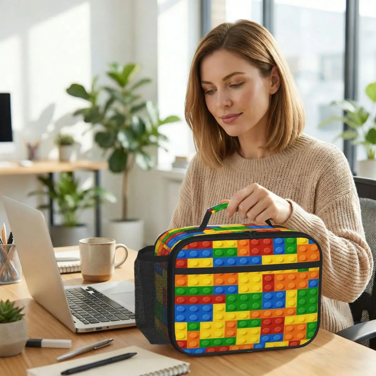Hit The Bricks Insulated Lunch Bag for Women Office Cooler Thermal Food Box Tote Portable Lunch Boxes Container