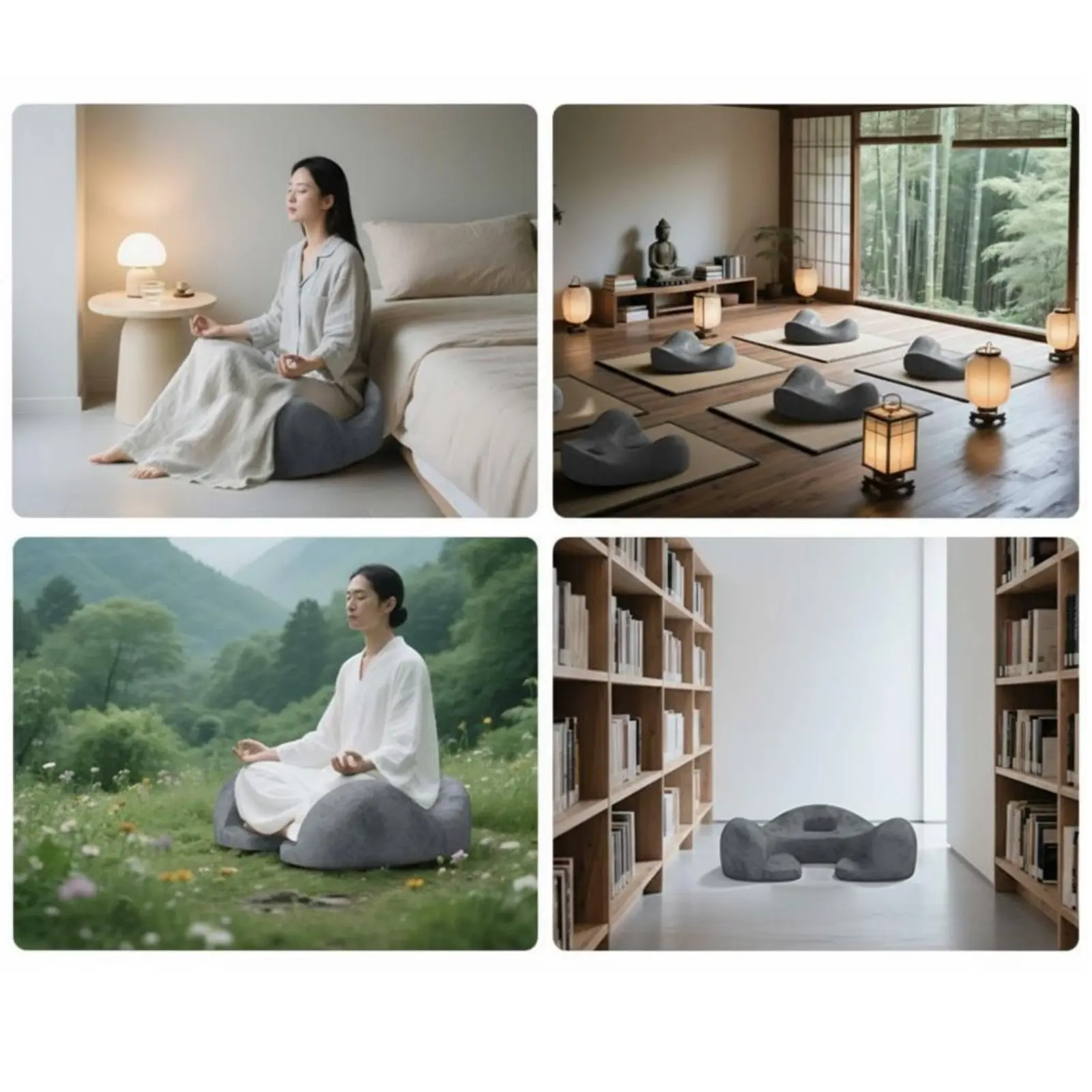 Coussin Zafu pour une assise longue et confortable, soutien pour la maison, rembourrage épais, équipement de pleine conscience, alignement de la colonne vertébrale pour la relaxation