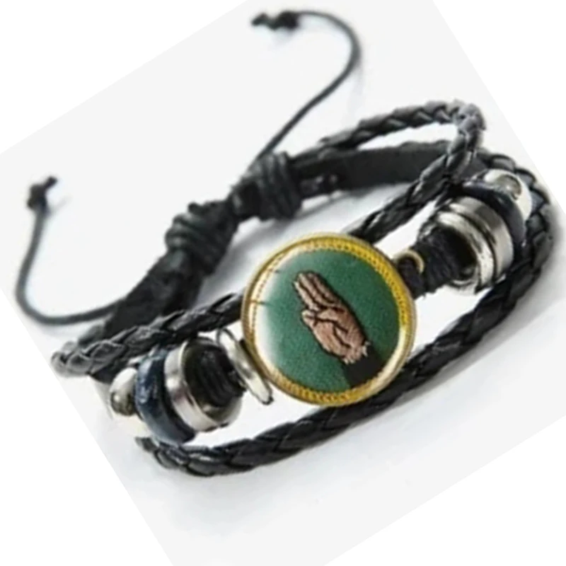 New Girl Scout Leather Knitted Bracelet