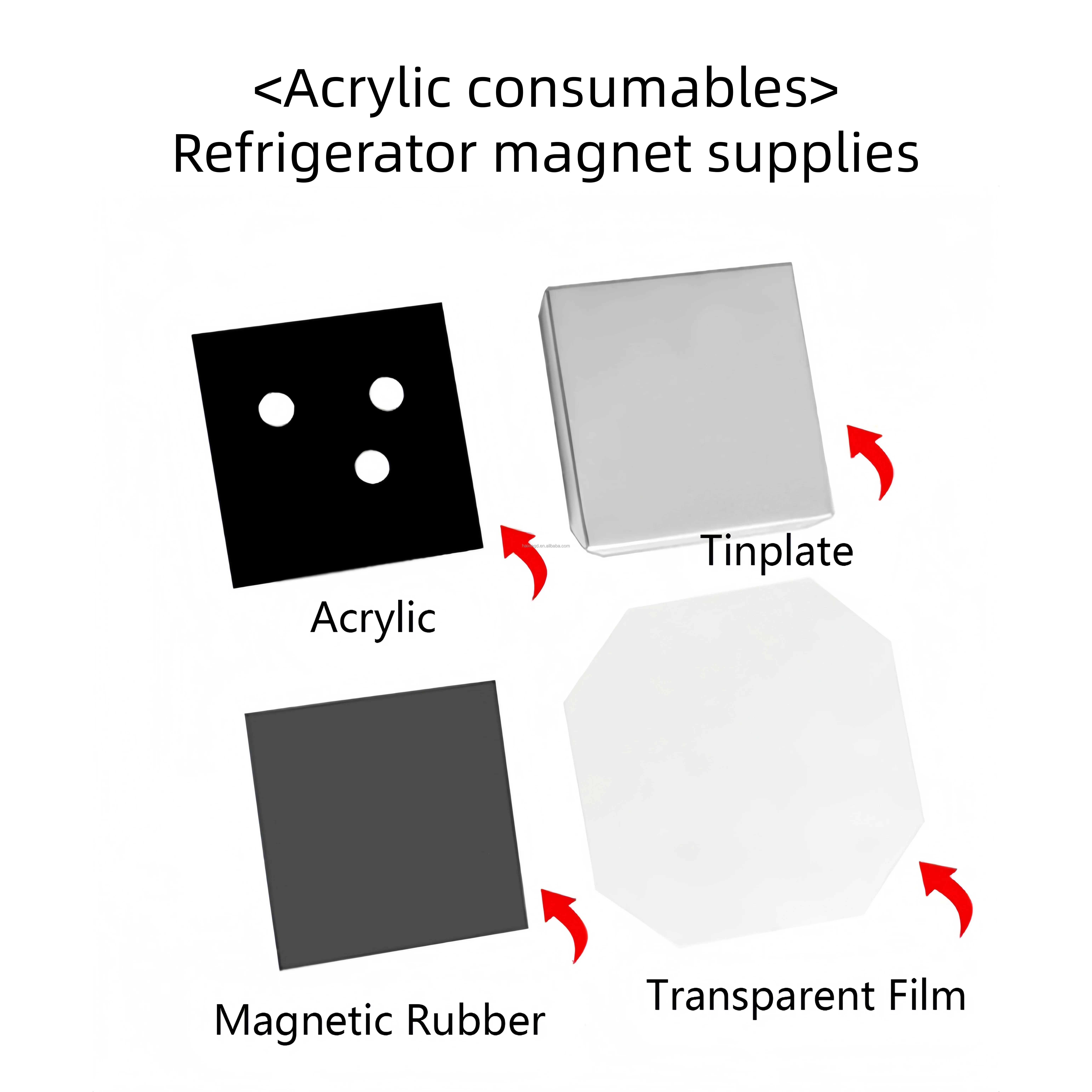 2026 High Quality 2Inch*2Inch Or 50*50MM Manual Metal Square Fridge Magnet Photo Making Machine Kit