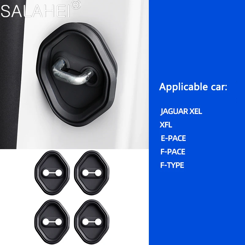 Car Door Lock Cover for Jaguar XEL XFL E-PACE F-TYPE Auto Door Mute Damping Cushion Anti-scratch Silicone Protection Accessories