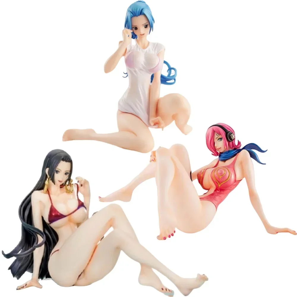 Original MegaHouse Anime One Piece Vinsmoke Reiju Nefertari D.Vivi Boa Hancock Swimsuit Action Figure Model Toys Collection Gift