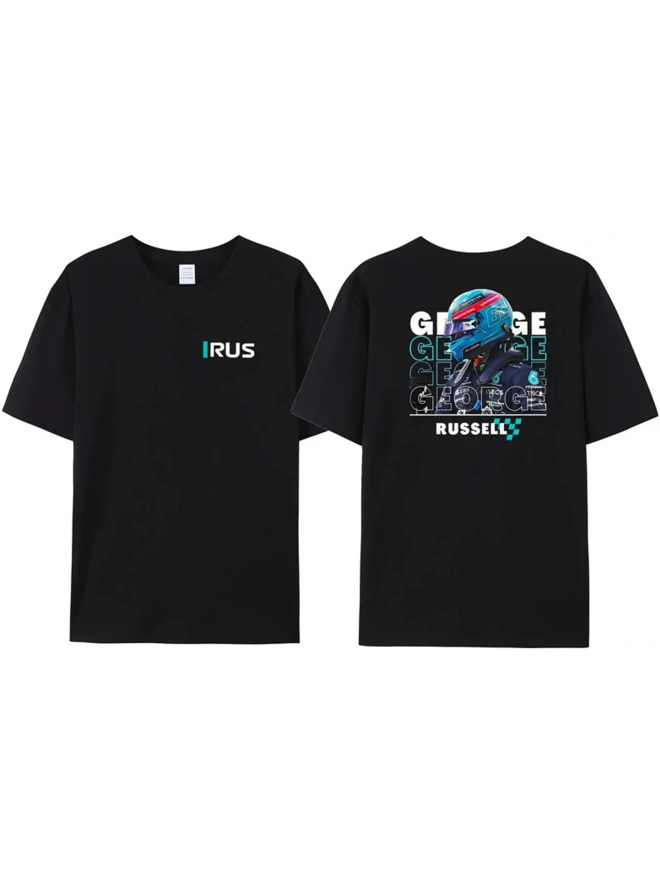 2025-f-shirt-1-Мужская-гоночная-футболка-f-1-george-russell-63-летний-новый-мужской-и-женский-топ-с-короткими-рукавами-и-буквенным-принтом