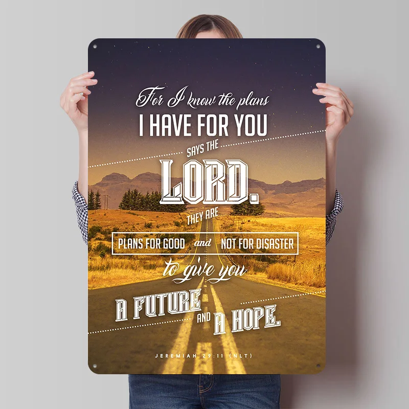 For I Know the Plans Tinplate Poster Custom Wall Art Vintage Metal Signs Retro Tin Plaque for Room Decoration Bar Accessories