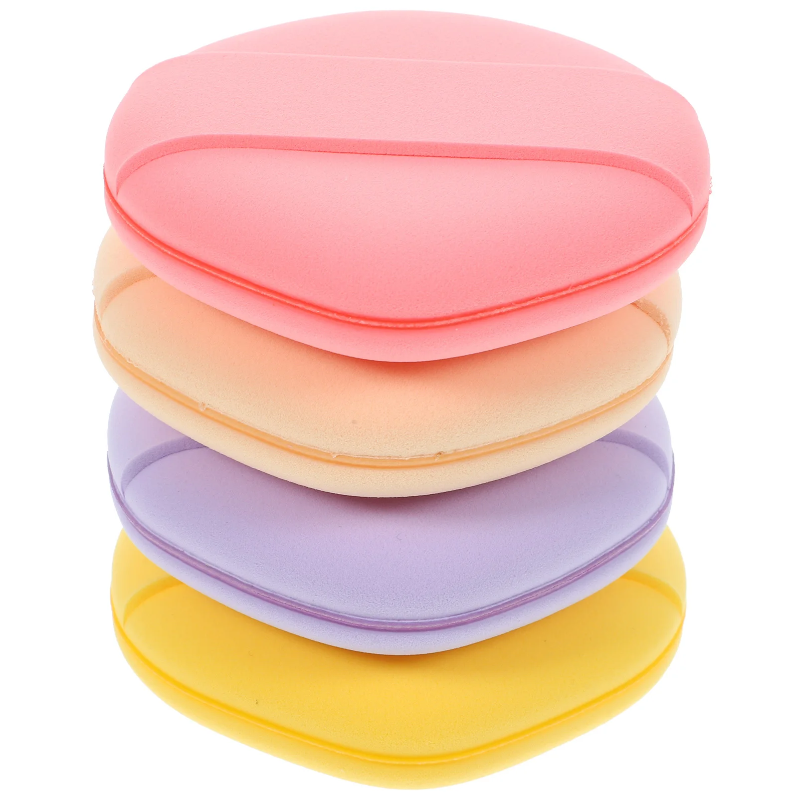 4 spugne rotonde per polvere per trucco, applicatore premium, spugna per miscelazione viso, per fondotinta, correttore, crema