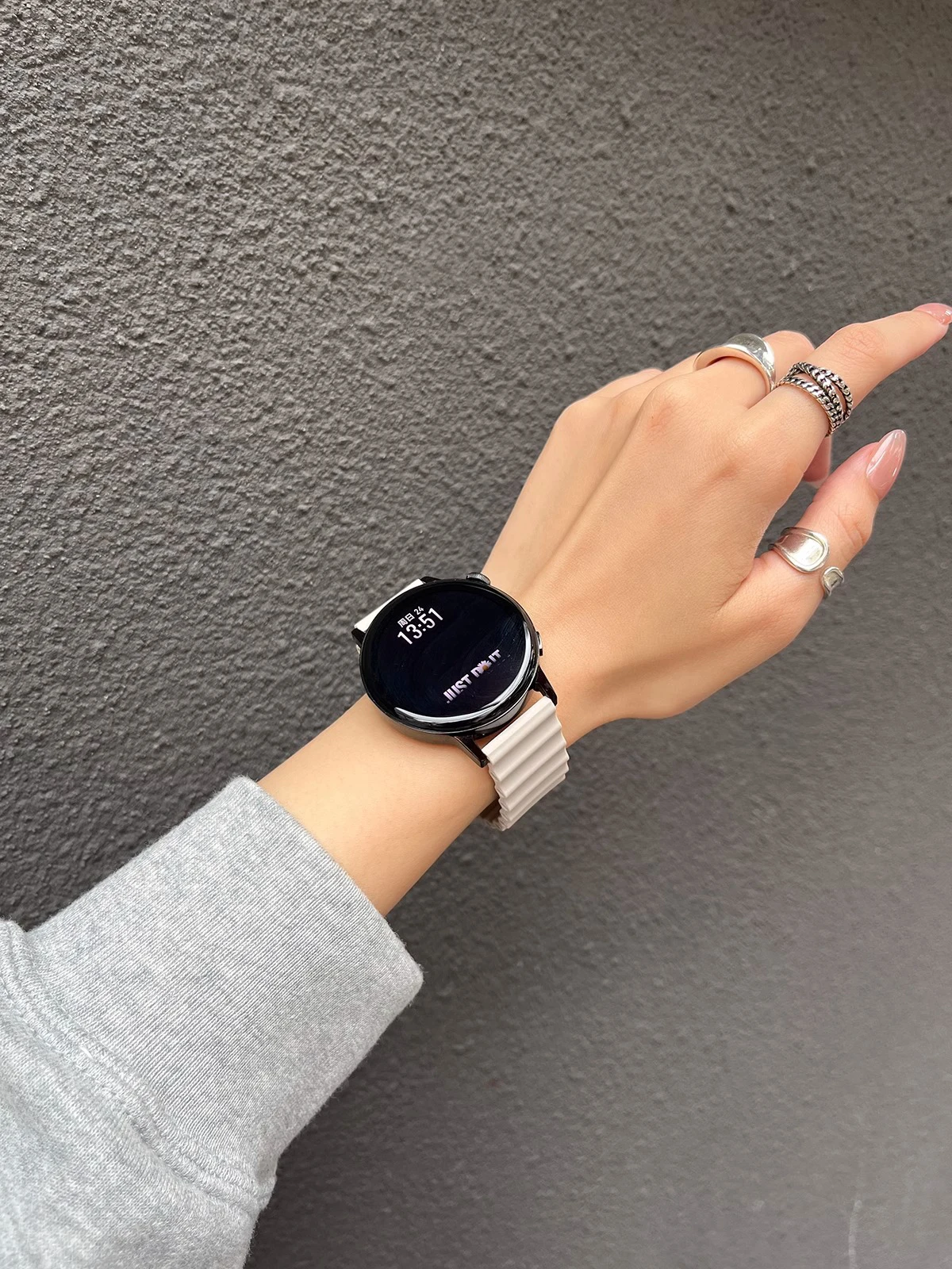 Ocean Silikon-Schlaufenarmband für Samsung Galaxy Watch 7, 6, 5, 40 mm, 44 mm, verstellbares Armband, Armband für Galaxy 4 6 Classic 20/22 mm – Detail 17