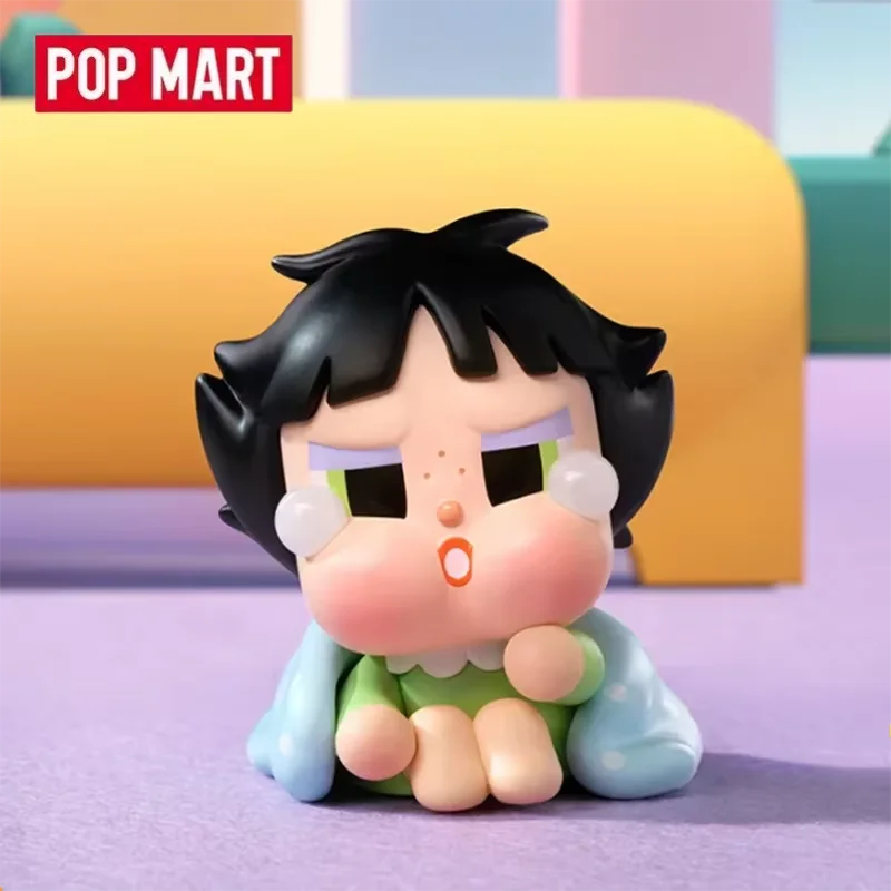 POP MART CRYBABY X Powerpuff Girls Series Trendy Blind Box Mystery Box Doll Cute Anime Figure Guess Bag Toys Desktop