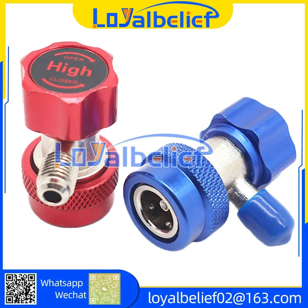 

1 Pairs R134A R1234YF AC Adjustable Quick Coupler Adapter H L Manifold Connector Remover Tool Air Conditioning Accessories