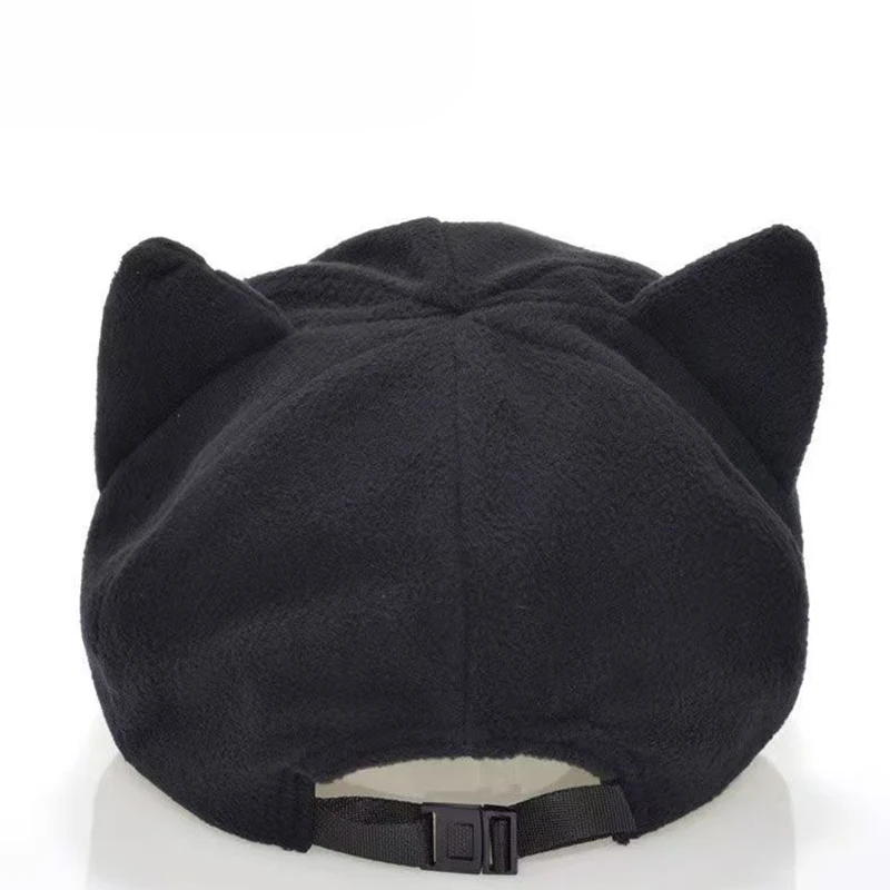 Shikinami Asuka Rangure Cat Ear Polar Fleece Hat Girls Cute Cap Anime Baseball Caps Cosplay  Accessories Party Accessories Gifts view 5