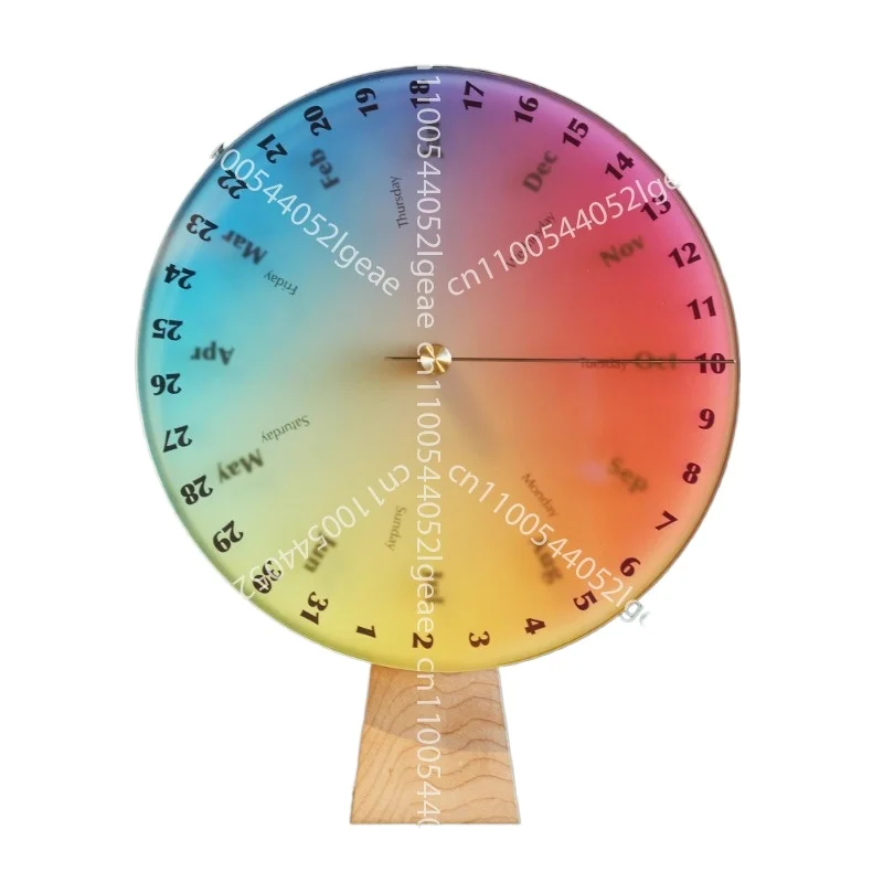 

Life utensils calendar desktop ornaments calendar wooden perpetual calendar rainbow original designer graduation gift